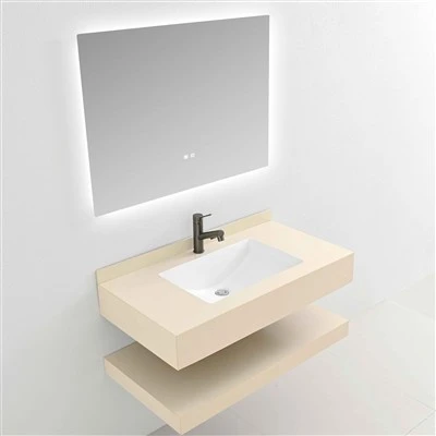 Mobile da bagno in pietra sinterizzata stile country