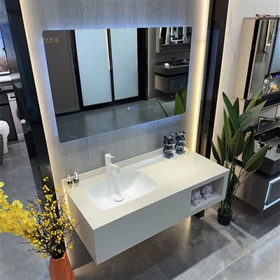 Innovativo mobiletto da bagno in ardesia