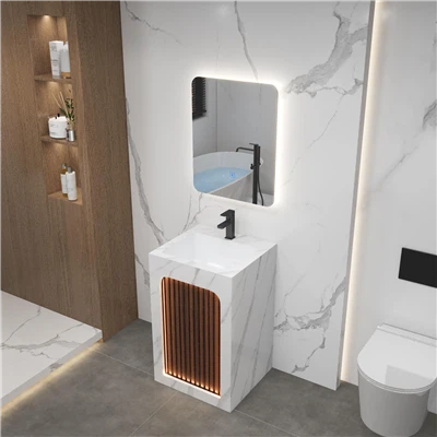 Vanitario per bagno in pietra sinterizzata in stile classico